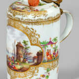 Prächtiger Meissen Walzenkrug mit Kauffahrteiszene - photo 1