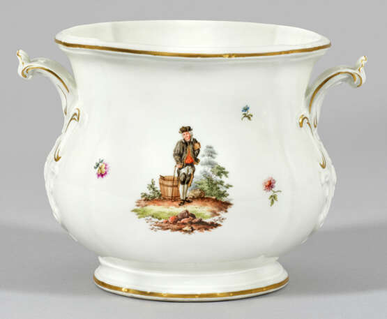 Meissen Cachepot mit Bergmannsdekor und seltener - photo 2