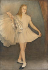 SORINE, SAVELY (1878–1953). Girl with Ballet Shoes