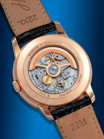 VACHERON CONSTANTIN, PATRIMONY REF. 4000U/000R-B516, A PINK GOLD RETROGRADE DAY AND DATE WRISTWATCH - photo 3