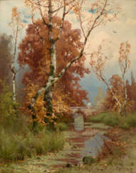 KLEVER, YULI (1850-1924). Herbstliche Landschaft