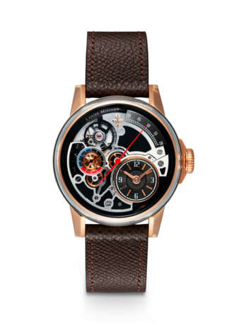 LOUIS MOINET, TEMPOGRAPH SPIRIT REF. LM-85.50.55, A LIMITED EDITION RED GOLD AND TITANIUM RETROGRADE AND SMALL SECONDS WRISTWATCH - фото 1