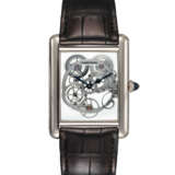CARTIER, TANK LOUIS REF. W5310012, AN ELEGANT WHITE GOLD MANUAL-WINDING SKELETONIZED WRISTWATCH - photo 1