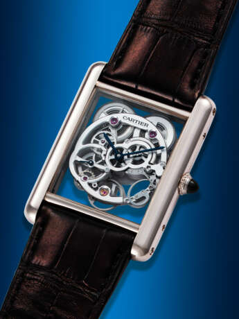 CARTIER, TANK LOUIS REF. W5310012, AN ELEGANT WHITE GOLD MANUAL-WINDING SKELETONIZED WRISTWATCH - photo 2