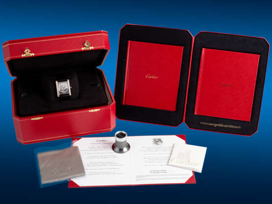 CARTIER, TANK LOUIS REF. W5310012, AN ELEGANT WHITE GOLD MANUAL-WINDING SKELETONIZED WRISTWATCH - photo 4
