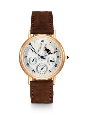 BREGUET, CLASSIQUE REF. 3310, A FINE YELLOW GOLD PERPETUAL CALENDAR WRISTWATCH WITH POWER RESERVE MOON PHASES AND LEAP YEAR INDICATION - Foto 1