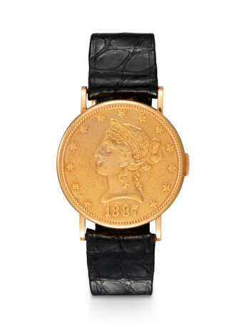 PIAGET, A FINE TEN DOLLAR YELLOW GOLD MANUAL-WINDING ‘COIN’ WATCH - photo 2