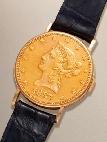 PIAGET, A FINE TEN DOLLAR YELLOW GOLD MANUAL-WINDING ‘COIN’ WATCH - photo 3