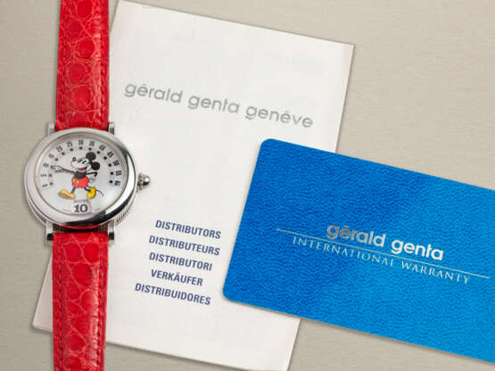 GERALD GENTA RETRO FANTASY "MICKEY MOUSE", REF. 3612, A STAINLESS STEEL JUMPING HOUR WRISTWATCH - photo 4
