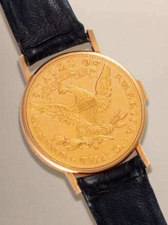 PIAGET, A FINE TEN DOLLAR YELLOW GOLD MANUAL-WINDING ‘COIN’ WATCH - photo 4