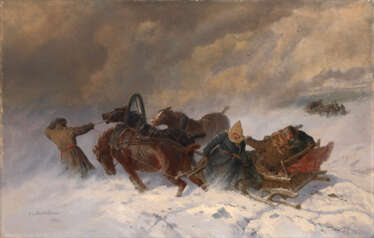SVERCHKOV, NIKOLAI (1817–1898). Into the Blizzard
