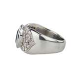 Gold 18K ring with sapphire and diamonds. Diamonds 21th century - photo 3