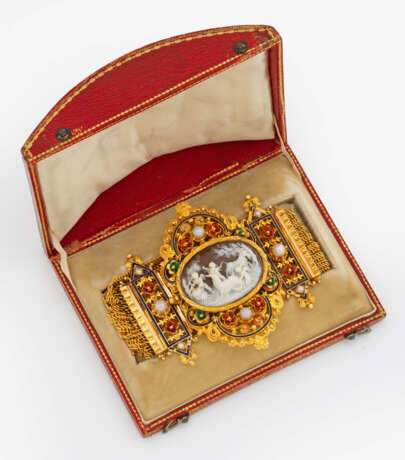 Napoleon III-Armband mit Muschelkamee - photo 4