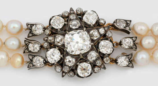Orientperl-Collier mit prachtvoller Diamantschließe - photo 3