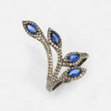 Extravaganter Saphir-Diamantring - фото 1