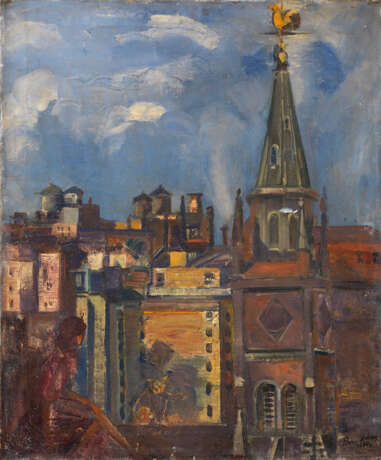 ANISFELD, BORIS (1878–1973). City View with a Church - Foto 1