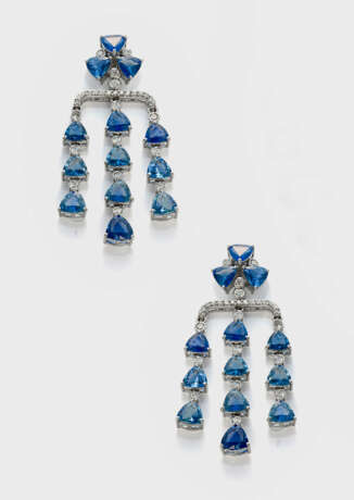 Paar Saphir-Brillant-Chandeliers - photo 1