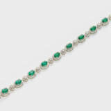 Elegantes Smaragd-Brillant-Armband - photo 1