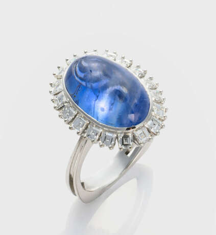 Klassischer Saphir-Diamantring von Jacobi - photo 1