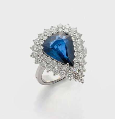 Prachtvoller Saphir-Brillantring - photo 1