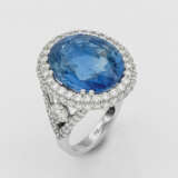 Haute Joaillerie-Brillantring mit Burma-Saphir - photo 1
