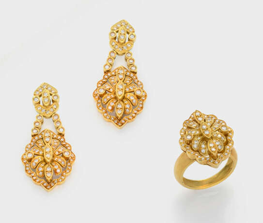 Demi Parure mit Diamanten in Ajour - photo 1