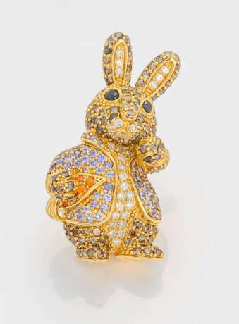 Charmante "Peter the Rabbit"-Diamant-Brosche - Foto 1