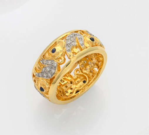 Elefanten-Bandring mit Diamanten - Foto 1