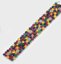 Mondänes Tutti Frutti-Manschettenarmband