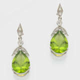 Paar Peridot-Brillant-Ohrringe - photo 1