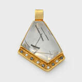 Extravaganter Turmalinquarz-Anhänger mit Diamanten - photo 1