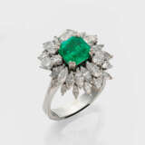 Cocktail-Diamantring mit kolumbianischem Smaragd - Foto 1