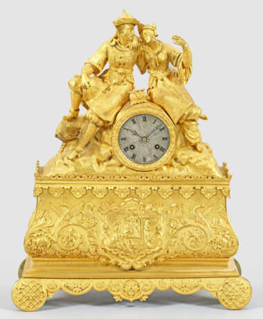 Figuren-Pendule mit Chinoiserien - photo 1