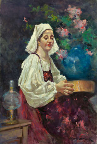 ISSUPOFF, ALESSIO (1889–1957). Woman in White Headscarf - Foto 1
