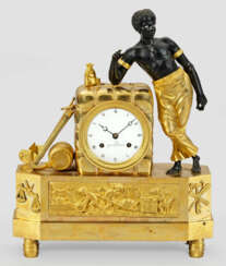 Seltene Empire-Figurenpendule als Allegorie des Handels