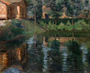 VINOGRADOV, SERGEI (1869–1938). Pond by a Manor House