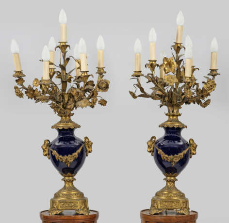 Paar große Napoleon III-Tischlampen - photo 1
