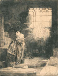 Rembrandt Harmenszoon van Rijn "ученый в своей палате - Фауст"