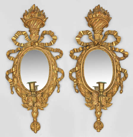 Paar Louis XVI-Wandappliken - photo 1