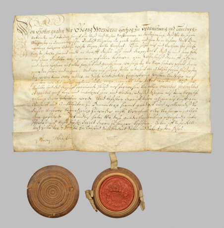 Urkunde Herzog Georg Wilhelms von Braunschweig-Lüneburg - Foto 1