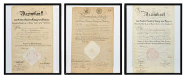 Sammlung von Ernennungsurkunden (Offizierspatenten)
