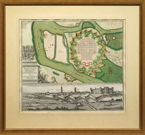 Plan mit Panoramaansicht von Mannheim - photo 1