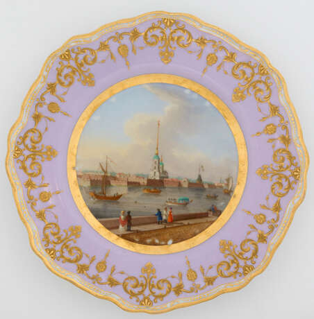 A Porcelain Dessert Plate from the Dowry Service of Grand Duchess Alexandra Nikolaevna - photo 1