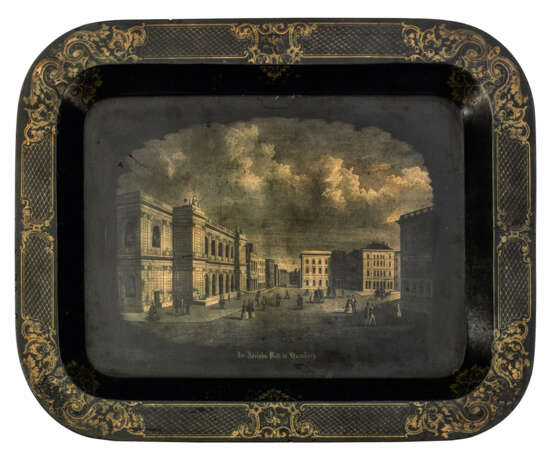 Lacktablett "Der Adolphs-Platz in Hamburg". Originaltitel - photo 1