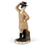 A Small Porcelain Figurine Of A Peasant Dancing - фото 1
