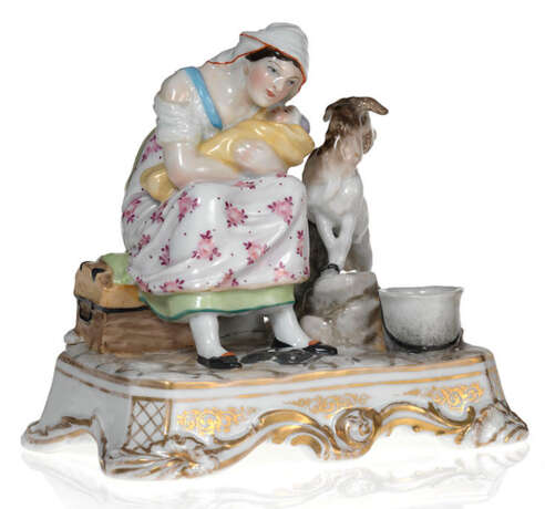 A Desk Set in the Form of a Woman Nursing Her Child - Foto 1