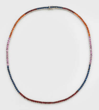 Regenbogen-Saphir-Rivière-Collier - photo 1