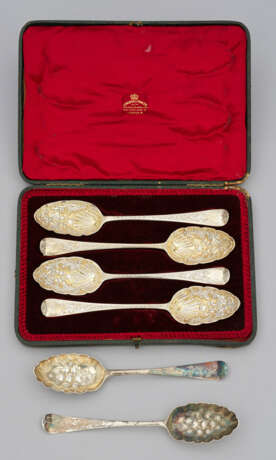 Sechs George III-Früchtelöffel - photo 1