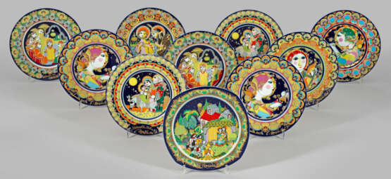 Sammlung von zehn Weihnachtstellern - photo 1