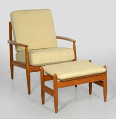 Lounge Chair und Ottoman von Grete Jalk